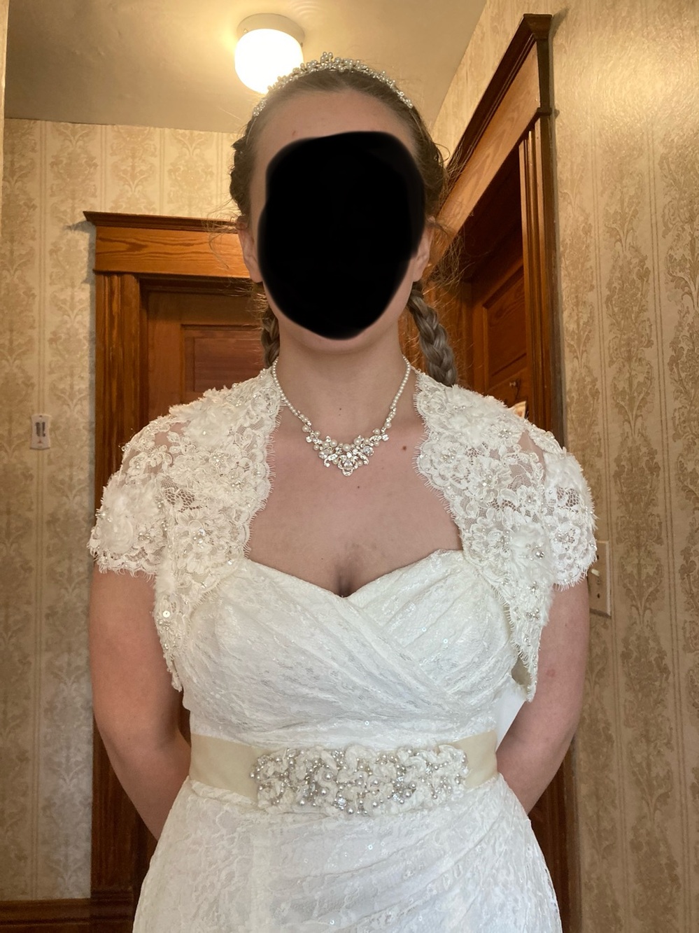 Maggie Sottero Ivory Lace Bridal Beaded Bolero